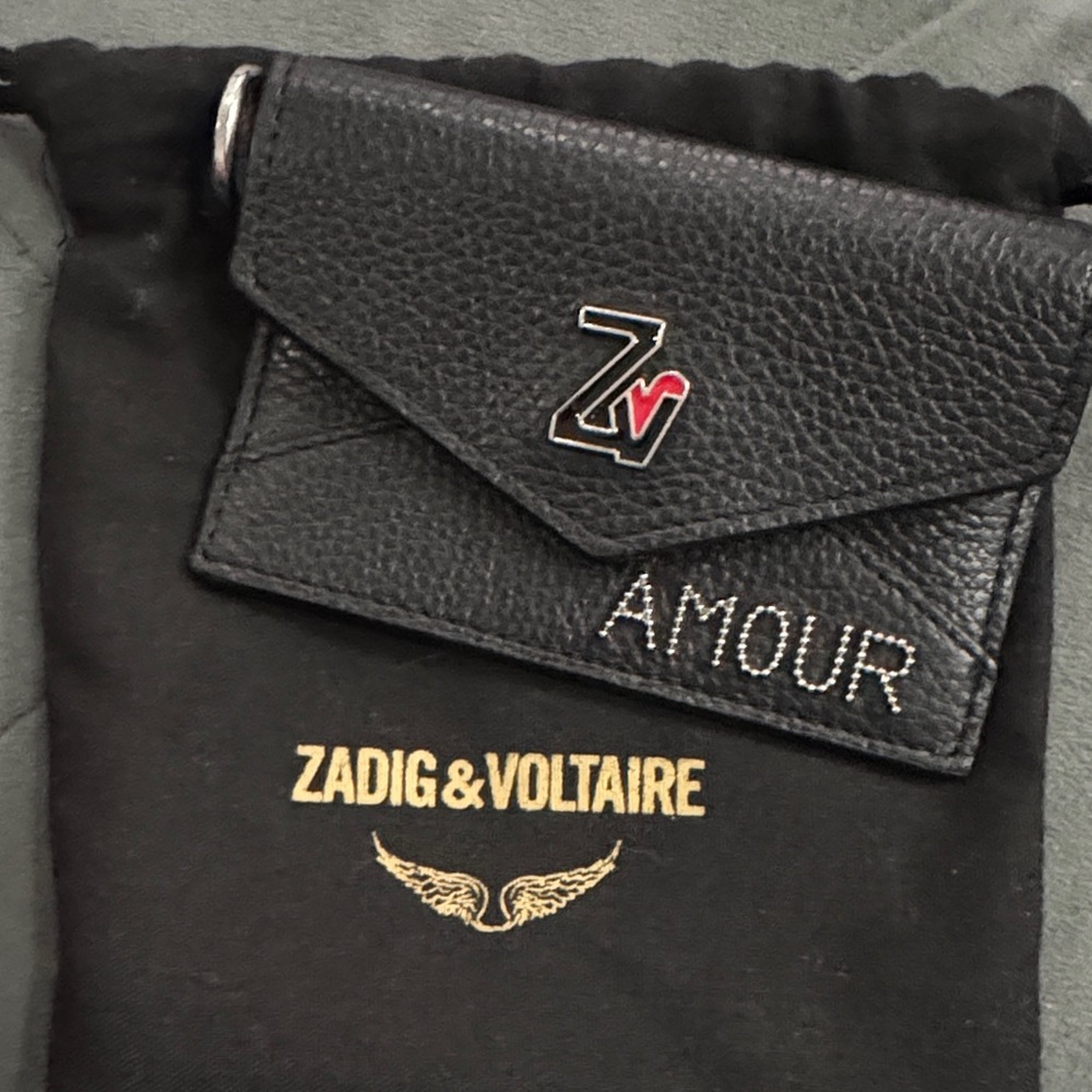 Zadig & Voltaire AMOUR Black leather wallet, NWT